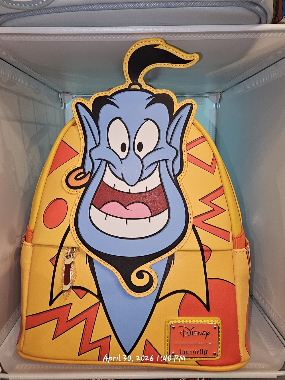 Disney Loungefly Aladdin Vacation Genie Mini Backpack - Yellow & Blue